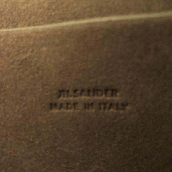 NWT Jil Sander Navy Leather Double Clutch - Picture 4 of 8